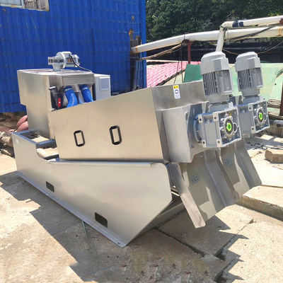 دستگاه آبگیری لجن مارپیچی SS304 جداسازی مایع جامد نوع پیچ اتوماتیک