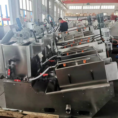 دستگاه آبگیری لجن مارپیچی SS304 جداسازی مایع جامد نوع پیچ اتوماتیک