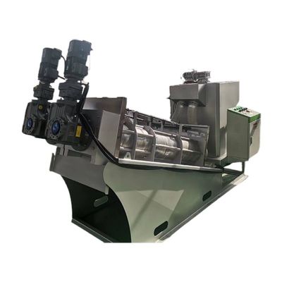 SS304 نوع پیچ لجن خشک کن تصفیه فاضلاب مرتعی اتوماتیک 3m3/H