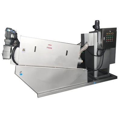 دستگاه آبگیری لجن پرس پیچ فولادی زنگ نزن یکپارچه غلیظ کننده