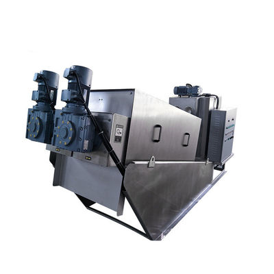 دستگاه آبگیری لجن مارپیچی اتوماتیک SS304 میزان آبگیری بالا