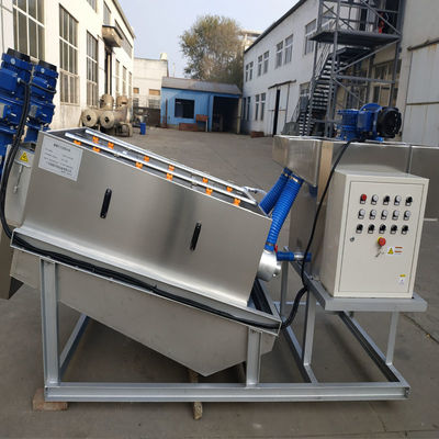 دستگاه آبگیری لجن ولوت برای مدفوع ادرار پرس پیچ پیچ فولادی ضد زنگ