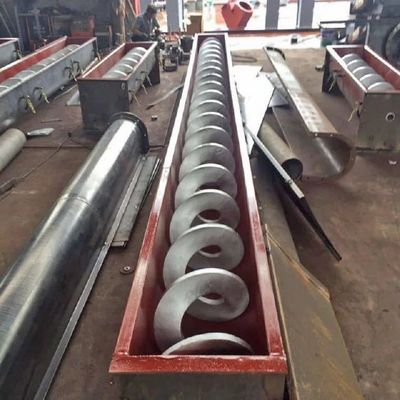 نوار نقاله پیچ فولادی ضد زنگ افقی دو شفت 1000 میلی متر برای صنعت زغال سنگ