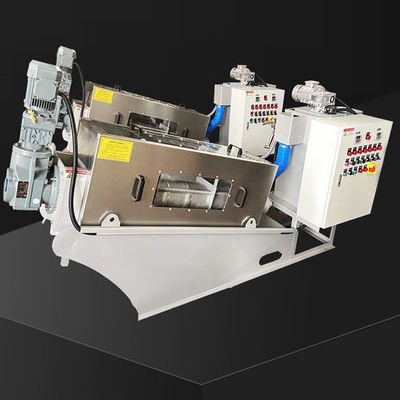 سیستم آبگیری لجن مارپیچ تمام اتوماتیک فولاد ضد زنگ 2.23 کیلووات 380 ولت