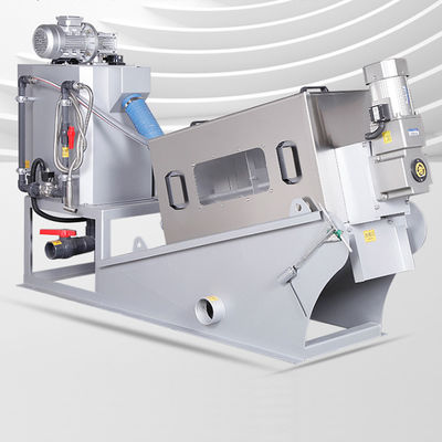 تجهیزات آبگیری لجن مارپیچی تمام اتوماتیک 304SS 30-50 کیلوگرم در ساعت