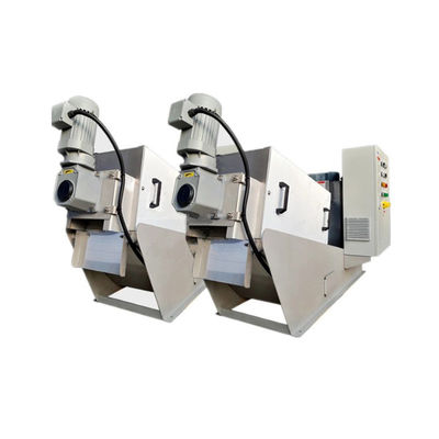 دستگاه آبگیری لجن پرس پیچ SS304/316 2.25kw اتوماتیک در حال اجرا