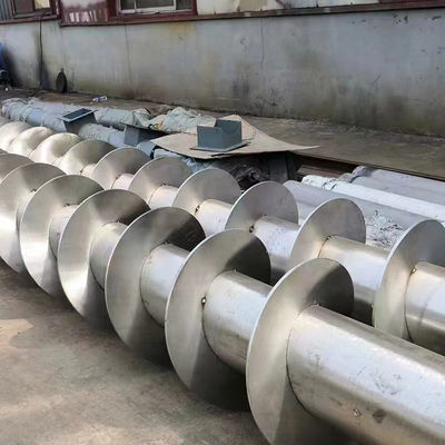 سنگ شکن فلز کربن اسپریال 304 ناقل پیچ بی فولاد برای سیمان