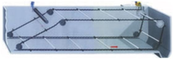 سیستم تراش زنجیره ای 3 متر فولاد کربنی برای مخزن تصفیه آب