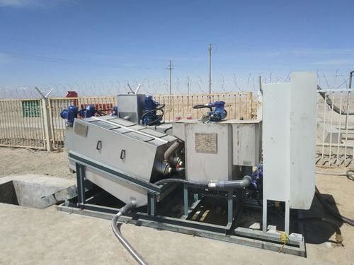 دستگاه آبگیری لجن از فولاد کربن ، پرس پیچ چند دیسک 0.3 کیلو وات