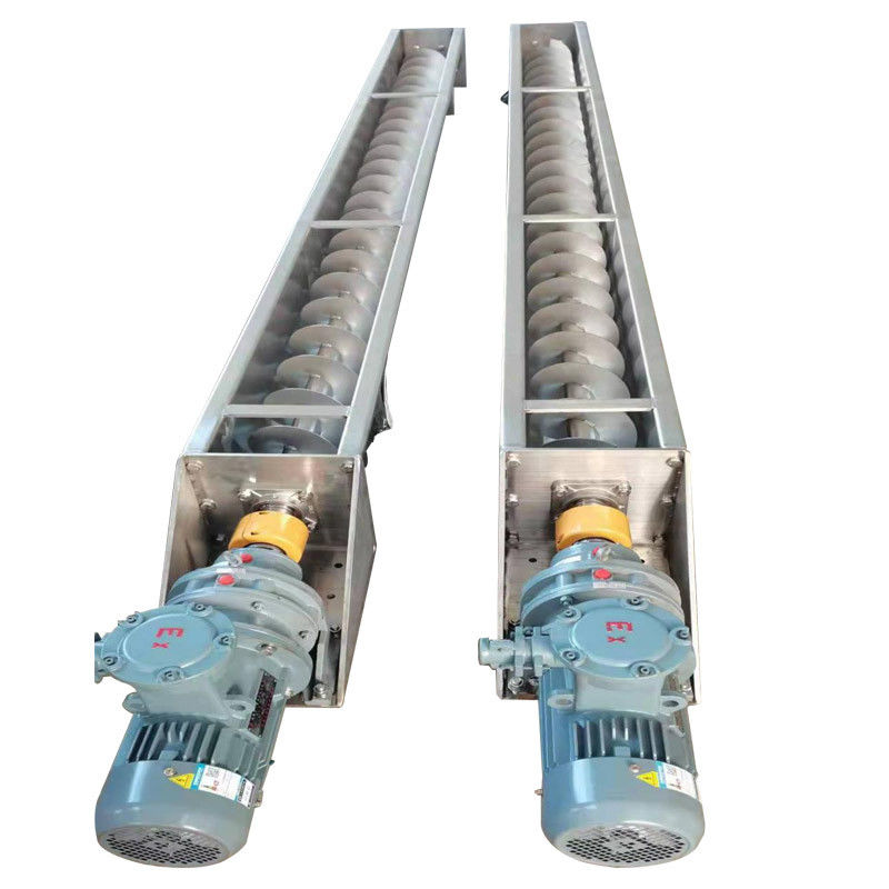 نوار نقاله پیچ شفت فولاد کربنی فولاد ضد زنگ نوع U لجن سنگ پودر خشک کمتر