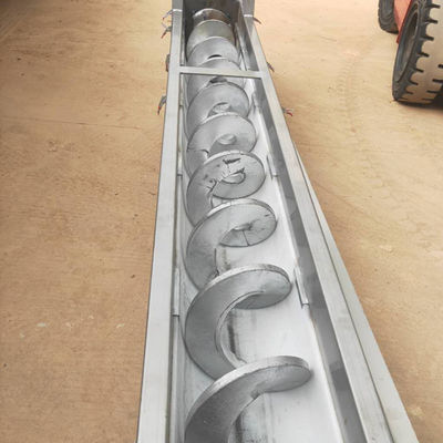دستگاه نوار نقاله مارپیچ پودر لجن بدون شفت نوع U SS316L 1-10t/h