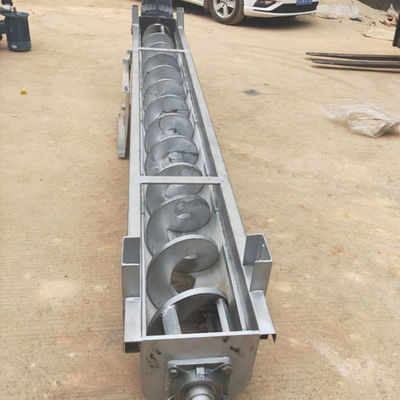 دستگاه نوار نقاله مارپیچ پودر لجن بدون شفت نوع U SS316L 1-10t/h
