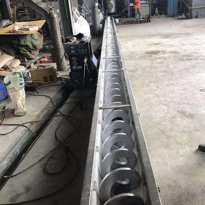 دستگاه نوار نقاله مارپیچ پودر لجن بدون شفت نوع U SS316L 1-10t/h